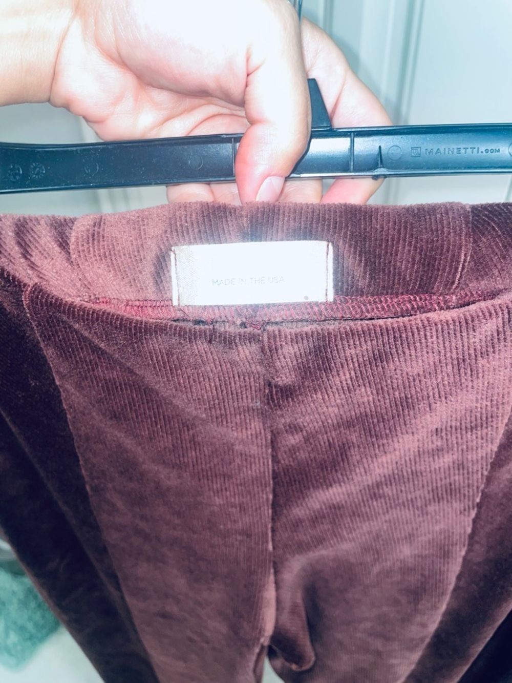 Altar'd State Chocolate Brown Velvet Flare Pants - Picture 5 of 6
